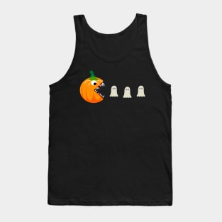 Funny Halloween For Women Kids Men Pumpkin Eating Ghosts Tank Top